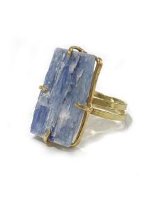 Anel - Cianita azul - Regulável - ID:4639