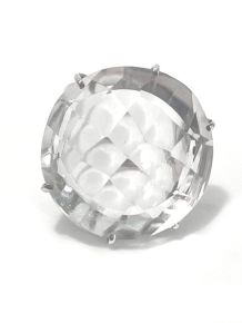 Anel - Cristal de Quartzo - Prata - Aro 28 - ID:349