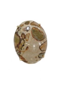 Anel - Jaspe Leopardo - Regulável 15 a 22 - ID:4387