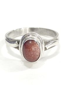 Anel - Pedra do Sol - Prata - Aro 16 - ID:941