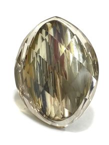 Anel - Quartzo Fumê - Prata - Aro 18 - ID:1918