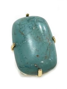 Anel - Turquesa Natural - Regulável 16 a 28 - ID: 5222