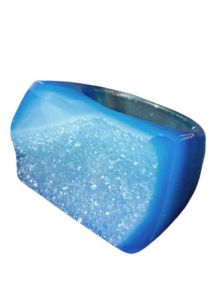 Anelão - Ágata - Drusa Cristal - Aro 15 - ID:74