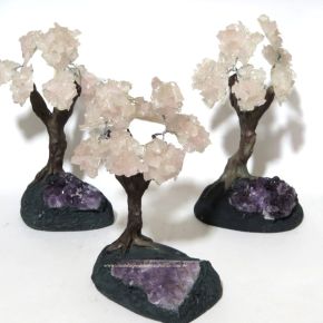 Árvore - Quartzo Rosa Tronco - ID:0036