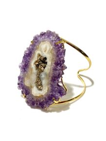 Bracelete - Ametista - Fatia Estalactite - ID:5473
