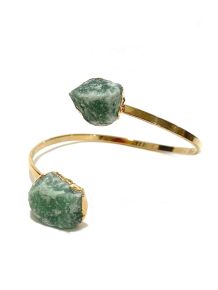 Bracelete - Quartzo Verde - 02 Pontas - ID:5093