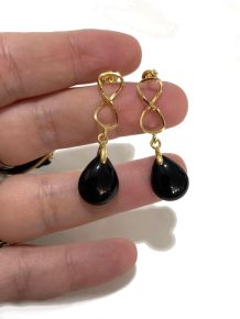 Brinco - Obsidiana Negra - Infinito - ID:34