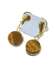 Brinco - Olho de Tigre - Medalha - ID:3137