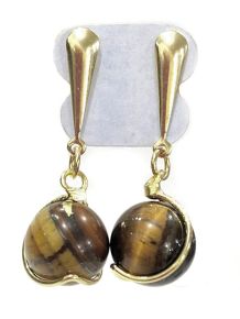 Brinco - Olho de Tigre - Esfera - ID:4442