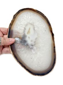 Chapa - Agata Natural - Borda Banhada - 20.7 cm -  ID:1299