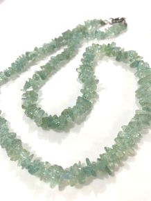 Colar - Cascalho - Água Marinha Verde - ID:4921