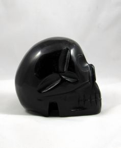 Crânio - Obsidiana negra - ID:4507