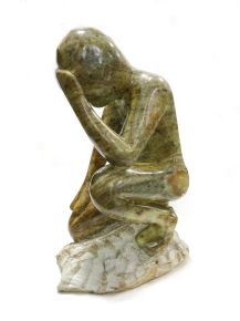 Pedra Sabão - Escultura - Pensador 30 cm - ID:5454