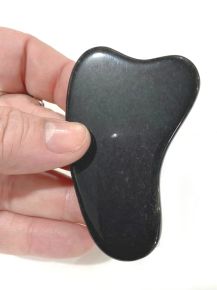Massageador - Obsidiana Negra - Gua Sha - ID:2651