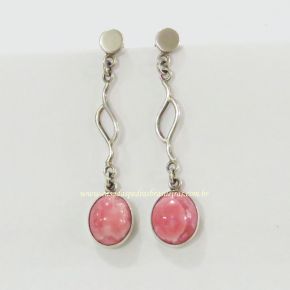 Brinco - Rodocrosita - Prata - ID:405