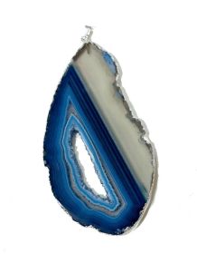 Pingente - Ágata Azul - Geodo - ID:2726