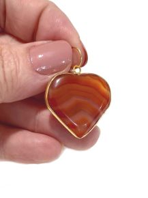 Pingente - Ágata - Coração M - ID:1916