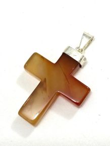 Pingente - Ágata - Crucifixo - ID:813