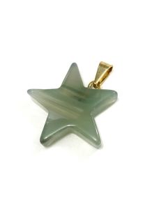 Pingente - Ágata Verde - Estrela - ID:774