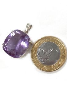 Pingente - Ametista Extra - Prata - ID:1206