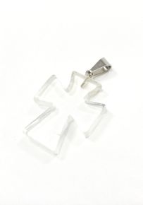 Pingente - Cristal de Quartzo - Cruz de Malta - ID:4336