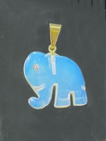 Pingente - Opalina - Elefante - ID:4480