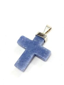 Pingente - Quartzo Azul - Crucifixo - ID:3468