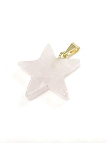 Pingente - Quartzo Rosa - Estrela - ID:3695