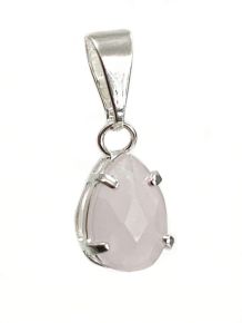 Pingente - Quartzo Rosa - Facetado - ID:3111