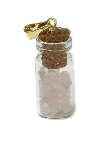 Pingente - Quartzo Rosa - Garrafinha - ID:782