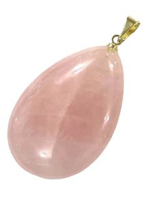 Pingente - Quartzo Rosa - Gota - ID:835