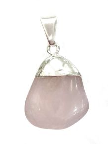 Pingente - Quartzo Rosa - Rolado - ID:1056