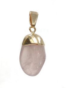Pingente - Quartzo Rosa - Rolado - ID:2773