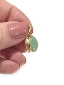 Pingente - Quartzo Verde - Oval P - ID:294