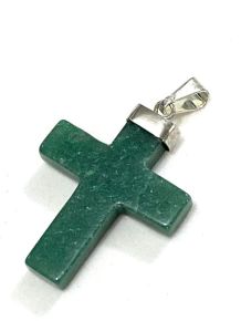 Pingente - Quartzo Verde - Crucifixo - ID:1159