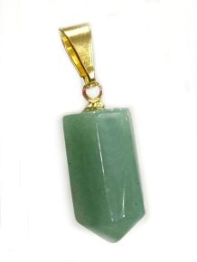 Pingente - Quartzo Verde - Ponta - ID:783