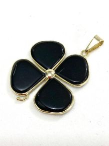 Pingente - Ônix - Trevo - ID:3126