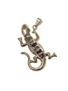 Pingente - Turmalina Rosa e Verde - Lagarto - ID:5502