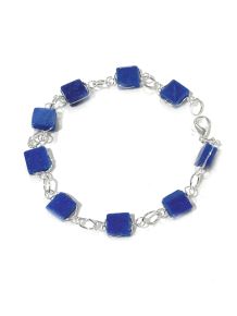 Pulseira - Quartzo Azul - Quadrada - ID:2684