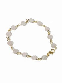 Pulseira - Quartzo Rosa - Esfera 5mm - ID:860