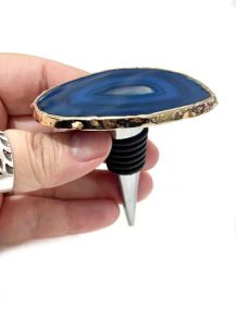 Stopper Vinho - Agata Banhada - Rolha para Garrafa - M - ID:5499